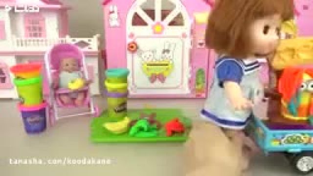 کارتون عروسک بازی دختر کوچولو - رنگ موی مینیون ها