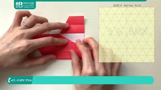 آموزش تصویری ساخت اوریگامی به شکل قلب