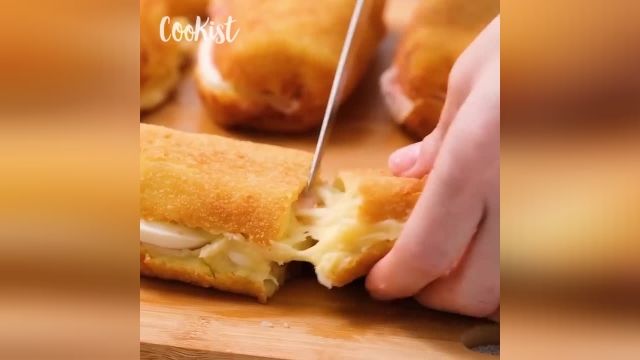آموزش ویدیویی روش درست کردن ساندویچ سیب زمینی