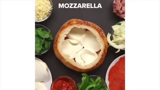 آموزش ویدیویی روش تهیه كاسه نان پیتزا