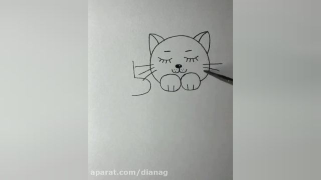آموزش کشیدن گربه با عدد 500 - نقاشی با اعداد