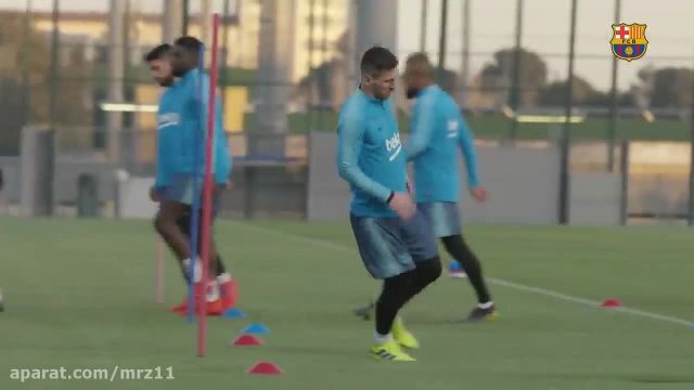 دانلود ویدیو تمرینات بارسلونا قبل از بازی با رئال بتیس