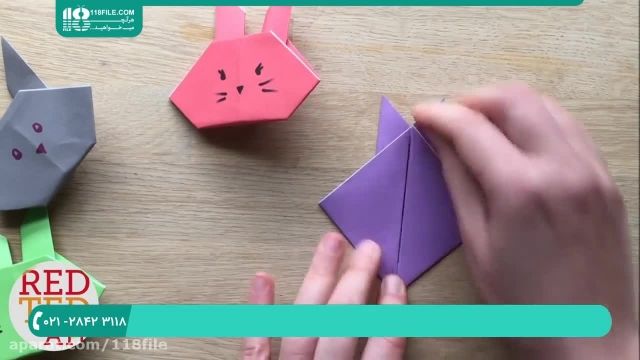 آموزش ویدیویی کاردستی اوریگامی انواع حیوانات سه بعدی مخصوص کودکان