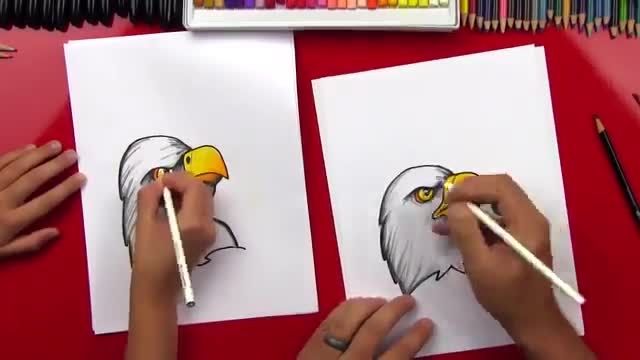 نقاشی کودکانه سر عقاب