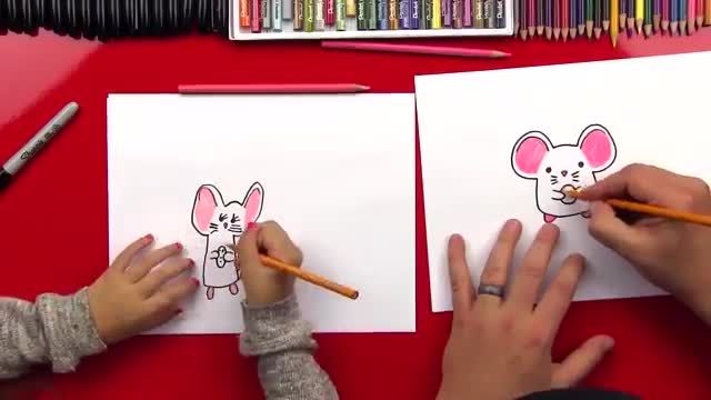 نقاشی کودکانه موش