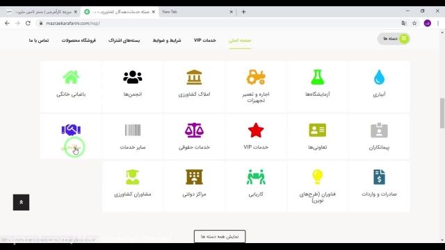 حوزه های خدمات شبکه خدمات کشاورزی ایران