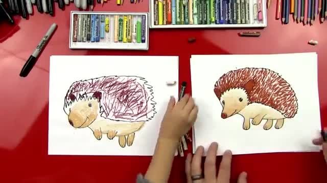 نقاشی کودکانه خارپشت