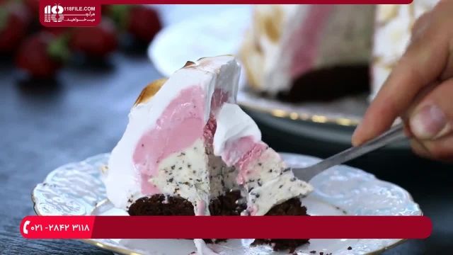 طرز تهیه کیک آلاسکا یخچالی خشمزه برای هوا گرم تابستان