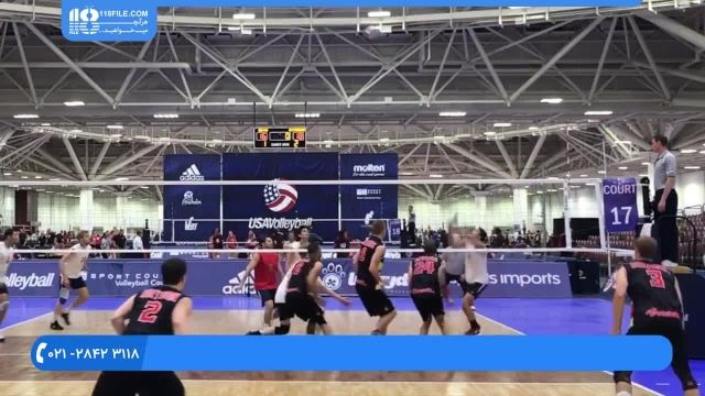 ورزش والیبال :: تکنیک دفاع سه نفره