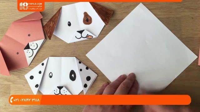 آموزش ساخت اوریگامی سگ در چند مرحله 
