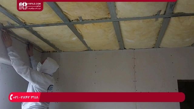 آموزش نصب تایل های فلزی کناف دیوار و سقف 