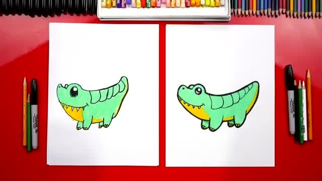 نقاشی کودکانه تمساح