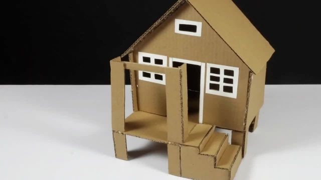 آموزش ساخت خانه مقوایی زیبا و هنری