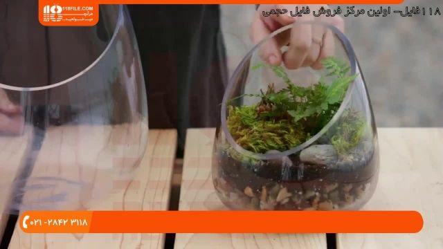 آموزش ساخت باغ شیشه ای مینیاتوری برای نگهداری از گیاهان سردسیری 