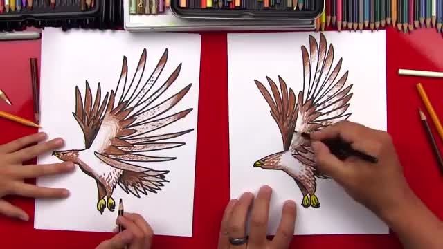 نقاشی کودکانه عقاب