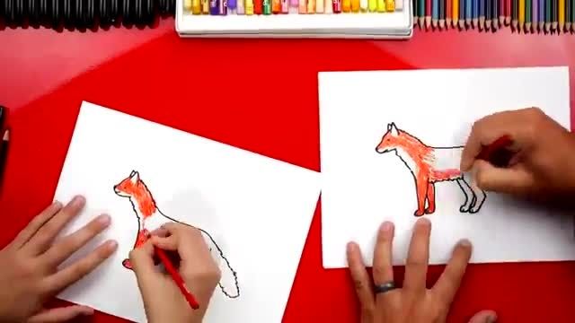 نقاشی کودکانه روباه