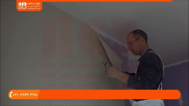 آموزش 0 تا 100 نصب کاغذ دیواری در قسمت پریز و گوشه دیوار
