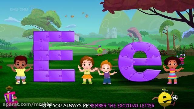آموزش حروف الفبای زبان انگلیسی به کودکان - آموزش حرف E با آهنگ