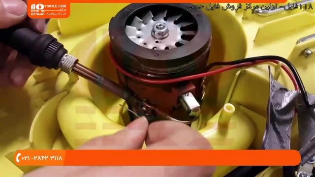 آموزش نحوه باز و نصب کردن موتور جاروبرقی برای تعمیر 