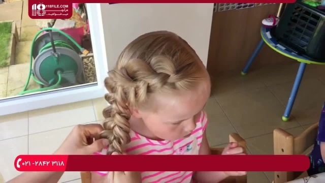 آموزش بافت مو فرانسوی کنار سر برای دختر بچه ها