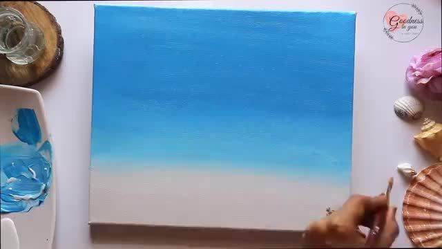 نقاشی اکریلیک اقیانوس