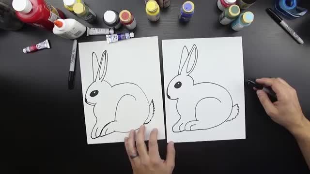 نقاشی کودکانه خرگوش