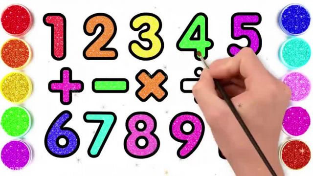 آموزش تصویری نقاشی به زبان ساده برای کودکان - (نقاشی ریاضی و اعداد)