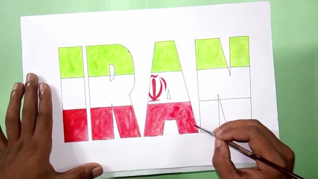 آموزش تصویری نقاشی به زبان ساده برای کودکان - (نقاشی ایران مخصوص 22 بهمن)