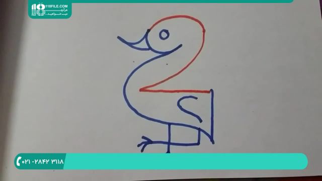 آموزش تصویری نقاشی به زبان ساده برای کودکان - (نقاشی با عدد 2)