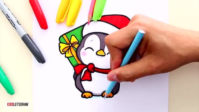 آموزش تصویری نقاشی به کودکان با زبان ساده - این قسمت (نقاشی پنگوئن)