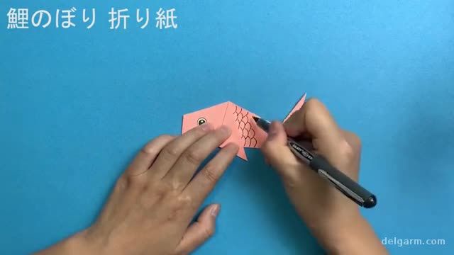 آموزش تصویری ساخت کاردستی ماهی رنگی برای کودکان با کاغذ رنگی !