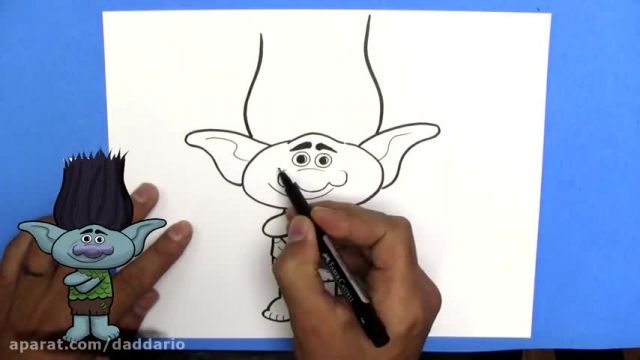 آموزش تصویری نقاشی به زبان ساده برای کودکان - (نقاشی عروسک ژولی پولی)