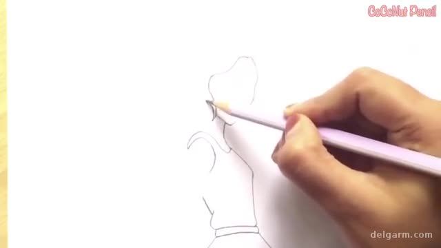کلیپ تصویری آموزش نقاشی برای کودکان - آموزش نقاشی عروسک باربی بسیار ساده !