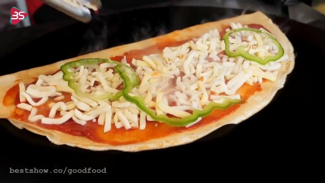 دستور تهیه کرپ پیتزا با پنیر به سبک رستورانی با طعم عالی و محشر 