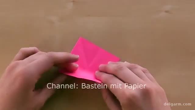 آموزش تصویری ساخت کاردستی با کاغذ رنگی به شکل قلب !