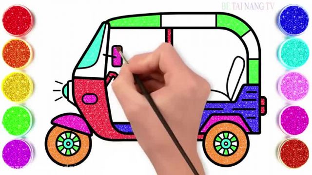 آموزش تصویری نقاشی به زبان ساده برای کودکان - (نقاشی ماشین ون)