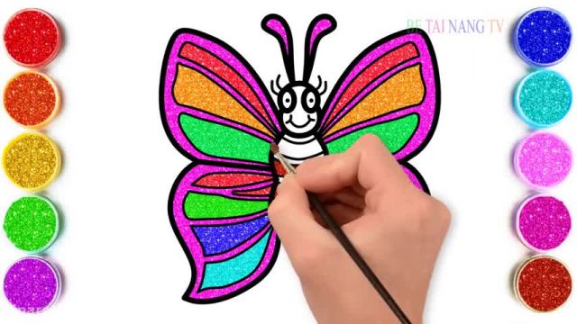 آموزش تصویری نقاشی دخترانه ساده - (نقاشی پروانه )