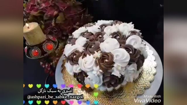 طرز تهیه انواع کیک های تولد با طرح گل رز (در خانه و کمترین زمان ممکن )