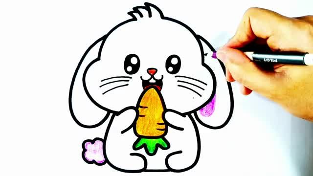 آموزش کشیدن نقاشی خرگوش کوچک به کودکان