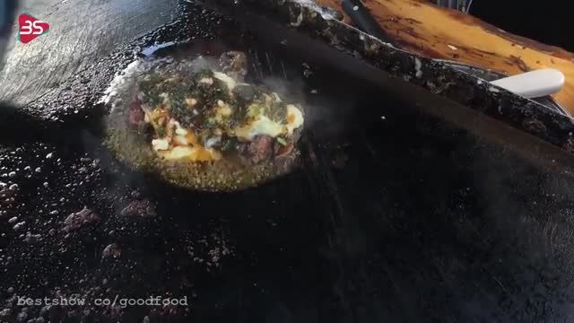 دستور پخت استیک همبرگر گریل شده با سس سیر