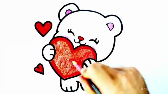 آموزش کشیدن نقاشی بچه خرس کوچولو به کودکان