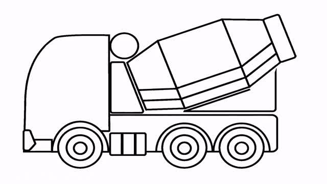 آموزش مرحله به مرحله نقاشی کامیون ساده برای کودکان !