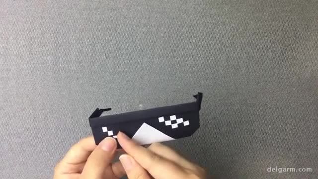 آموزش ویدیویی اوریگامی و ساخت عینک با کاغذ رنگی 