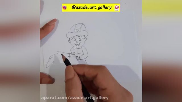 آموزش تصویری نقاشی به زبان ساده برای کودکان - (نقاشی آتشنشان مهربون)