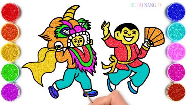 آموزش تصویری نقاشی به زبان ساده برای کودکان - (نقاشی جشن چینی)