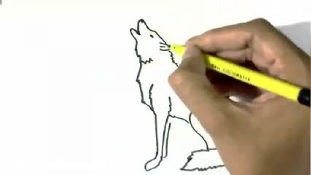 آموزش تصویری نقاشی به زبان ساده برای کودکان - (نقاشی گرگ)