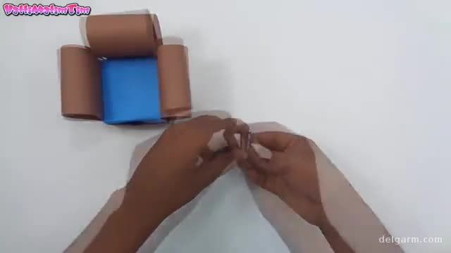 آموزش تصویری ساخت کاردستی مبل برای کودکان با کاغذ رنگی !