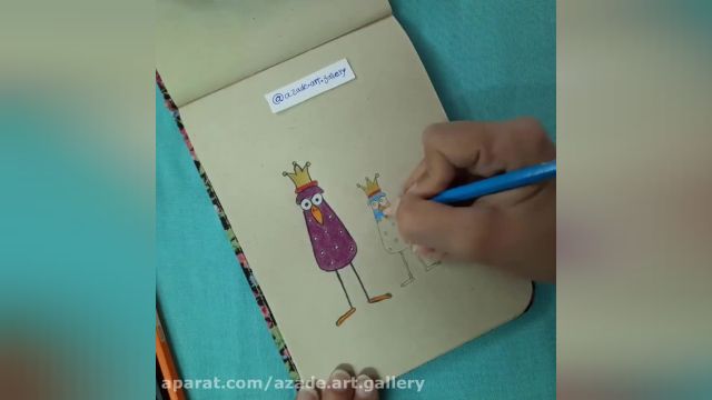 آموزش تصویری نقاشی به زبان ساده برای کودکان - (نقاشی های فانتزی)