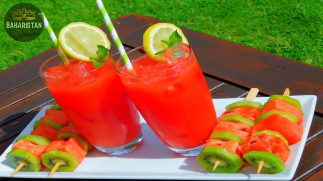 فیلم طرز تهیه نوشیدنی سرد تابستانی با هندوانه با طعمی بینظیر 