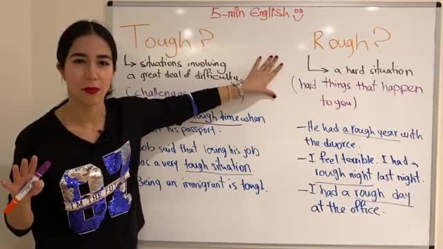 آموزش انگلیسی در 5 دقیقه ! - تفاوت tough و rough - آموزش زبان انگلیسی سریع 